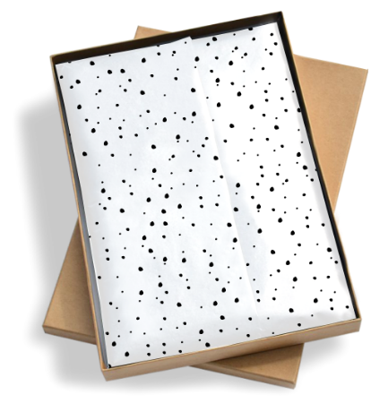Seidenpapier Dots weiss 50x70cm