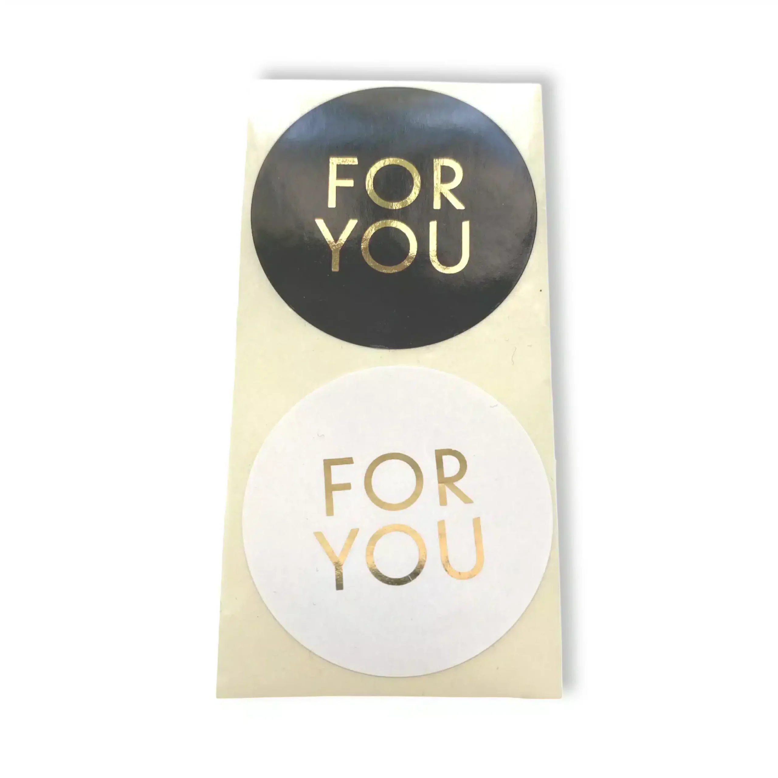 Sticker gold-Effekt FOR YOU schwarz-weiss-grau 55mm