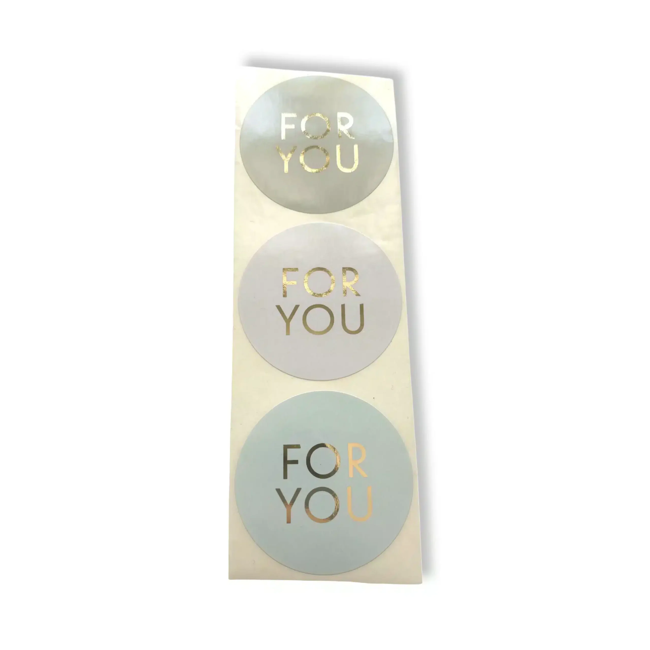 Sticker gold-Effekt FOR YOU mint-grau 55mm