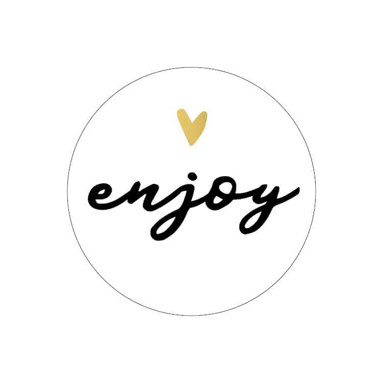 Sticker gold-Effekt enjoy  40mm