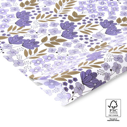 Seidenpapier Blumen Lila 50x70cm