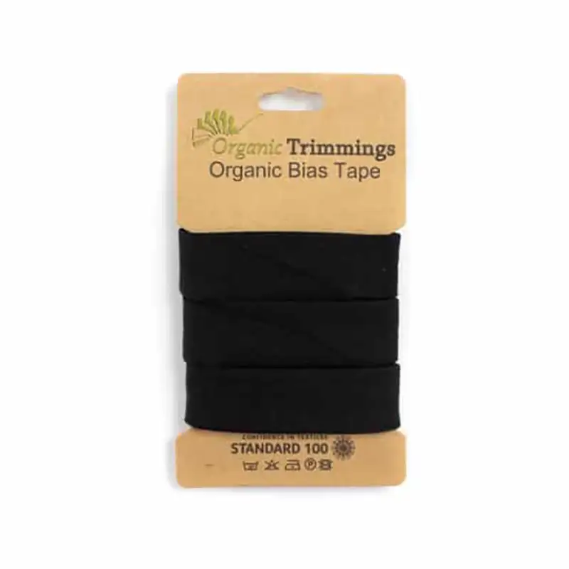 3m Bio- Jersey Schrägband/Einfassband Schwarz