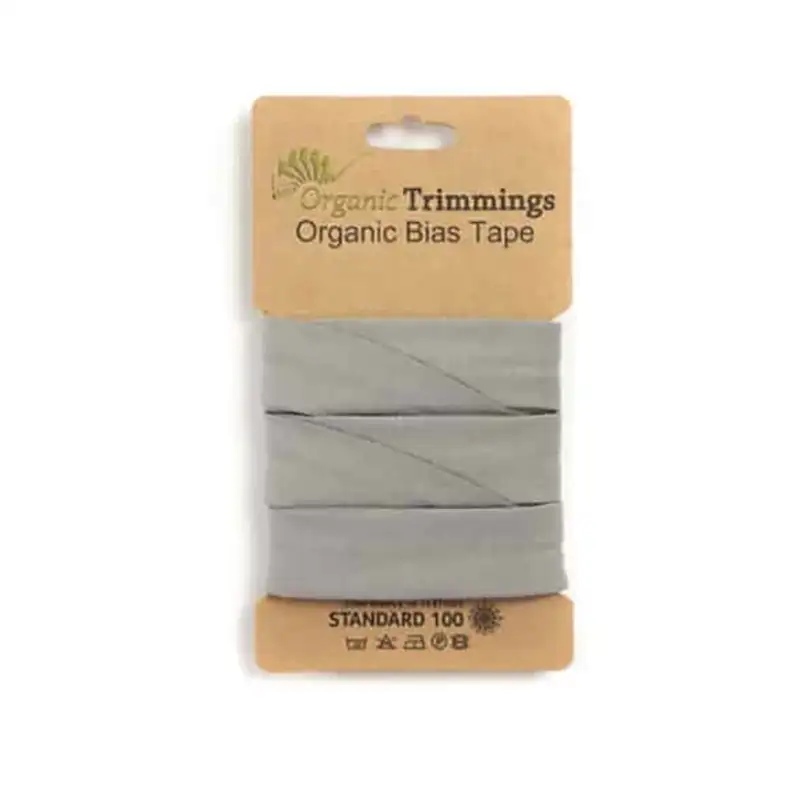 3m Bio- Jersey Schrägband/Einfassband Grau