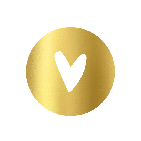 Sticker Herz gold-Effekt  40mm