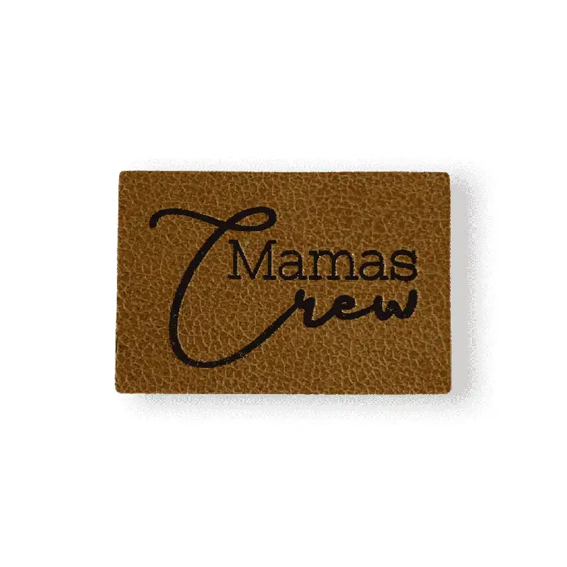 Aufnäher Kunstleder Mamas Crew