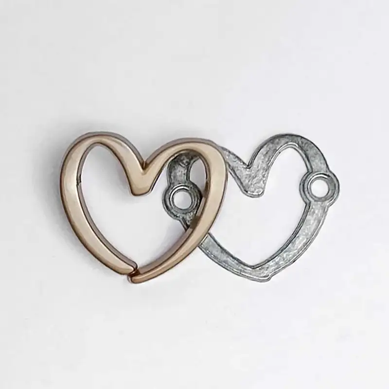 Metalllabel Herz klein mattgold