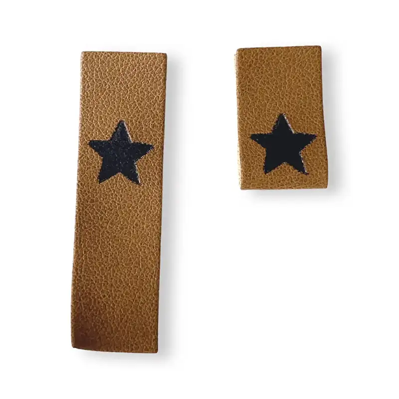 Aufnäher Kunstleder Stern