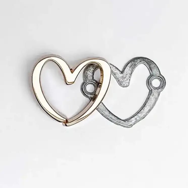 Metalllabel Herz klein gold