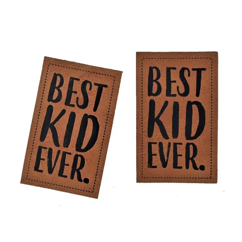 Aufnäher Kunstleder Label best kid ever