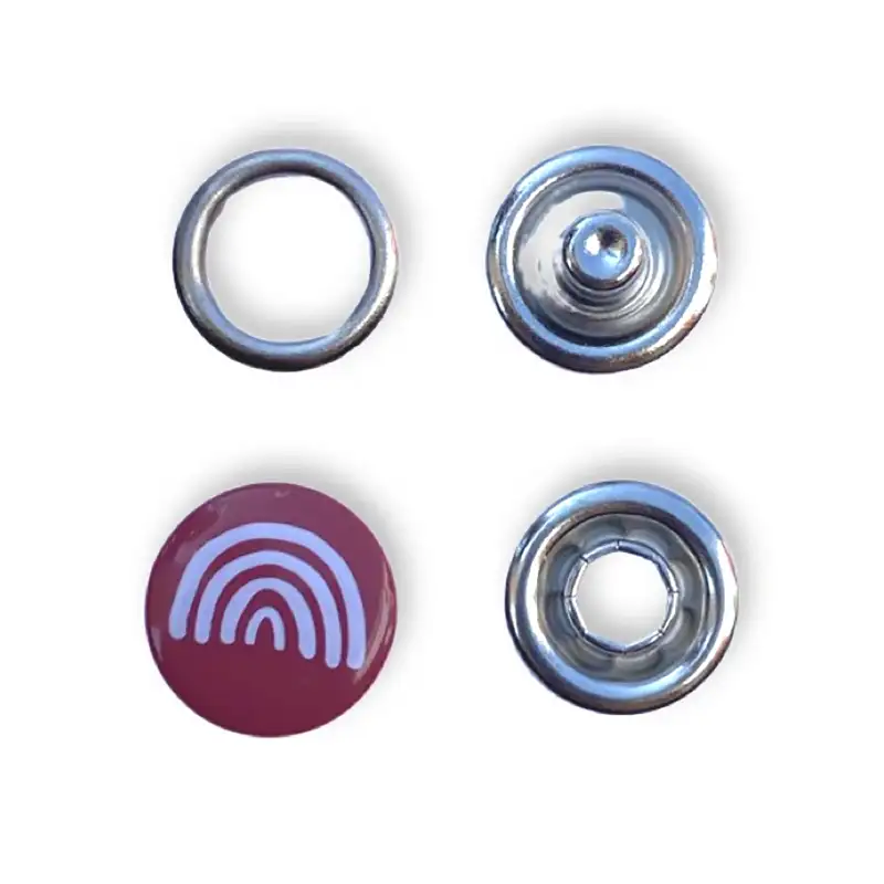 Jersey-Druckknopf Regenbogen beere JuSt Snaps