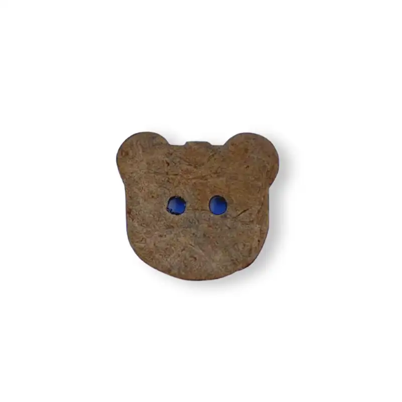 Kokosknopf in Form eines Bärenkopfs