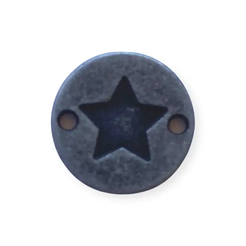 Metall-Tag Stern grau-metalli