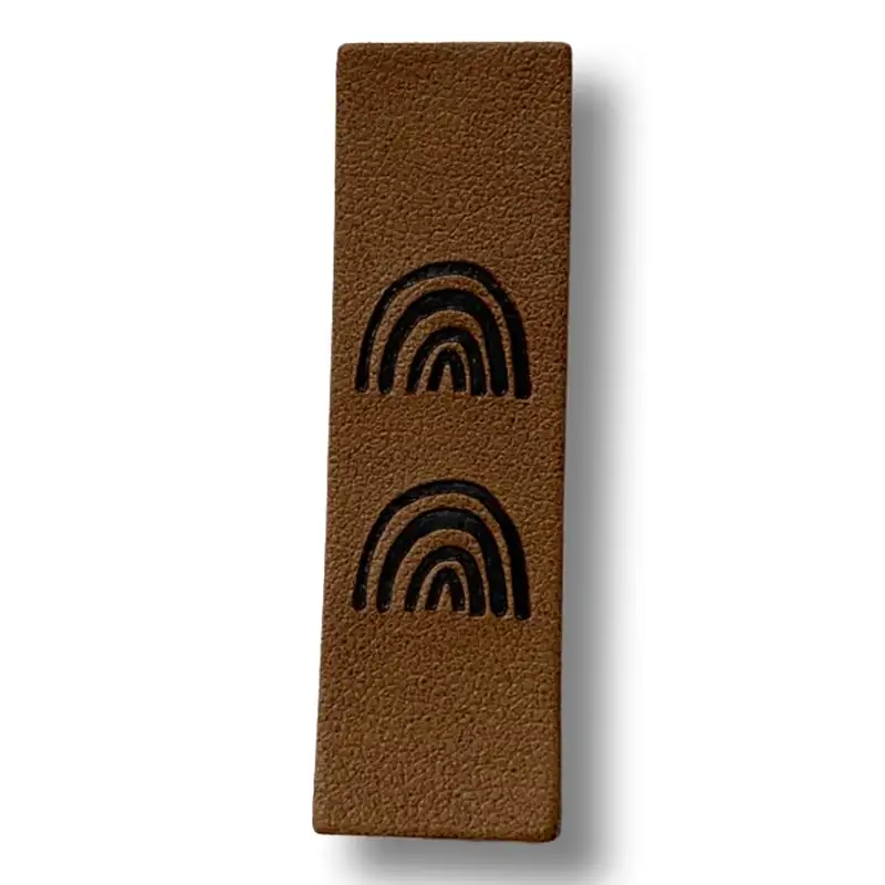 Aufnäher aus Kunstleder mit Motiv Regenbogen