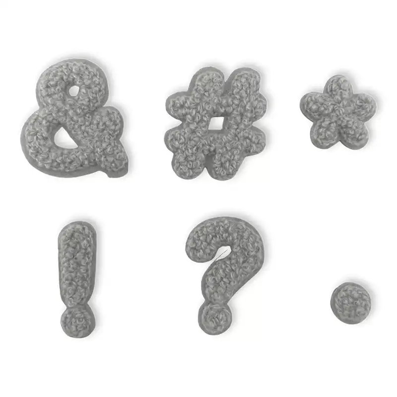 Loop-Patch Satzzeichen Grau