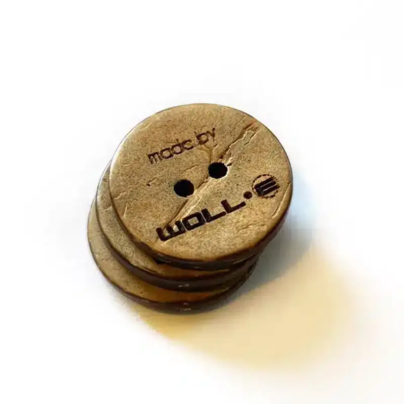 runde Kokosknöpfe mit Aufschrift nach Wahl