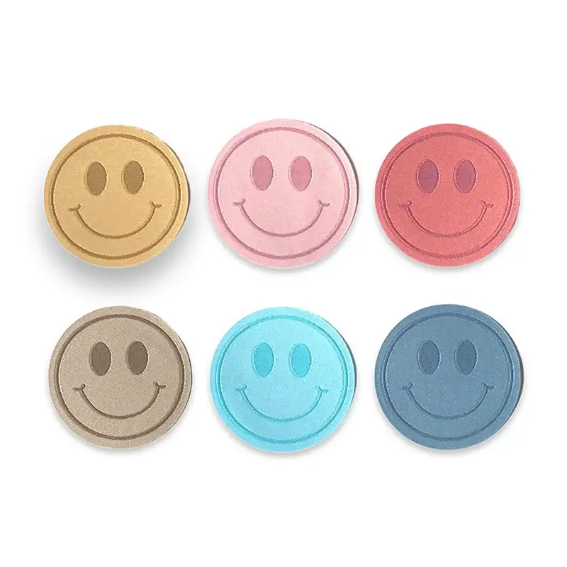 1 Set Weblabels Smiley Alle Farben Iron-On