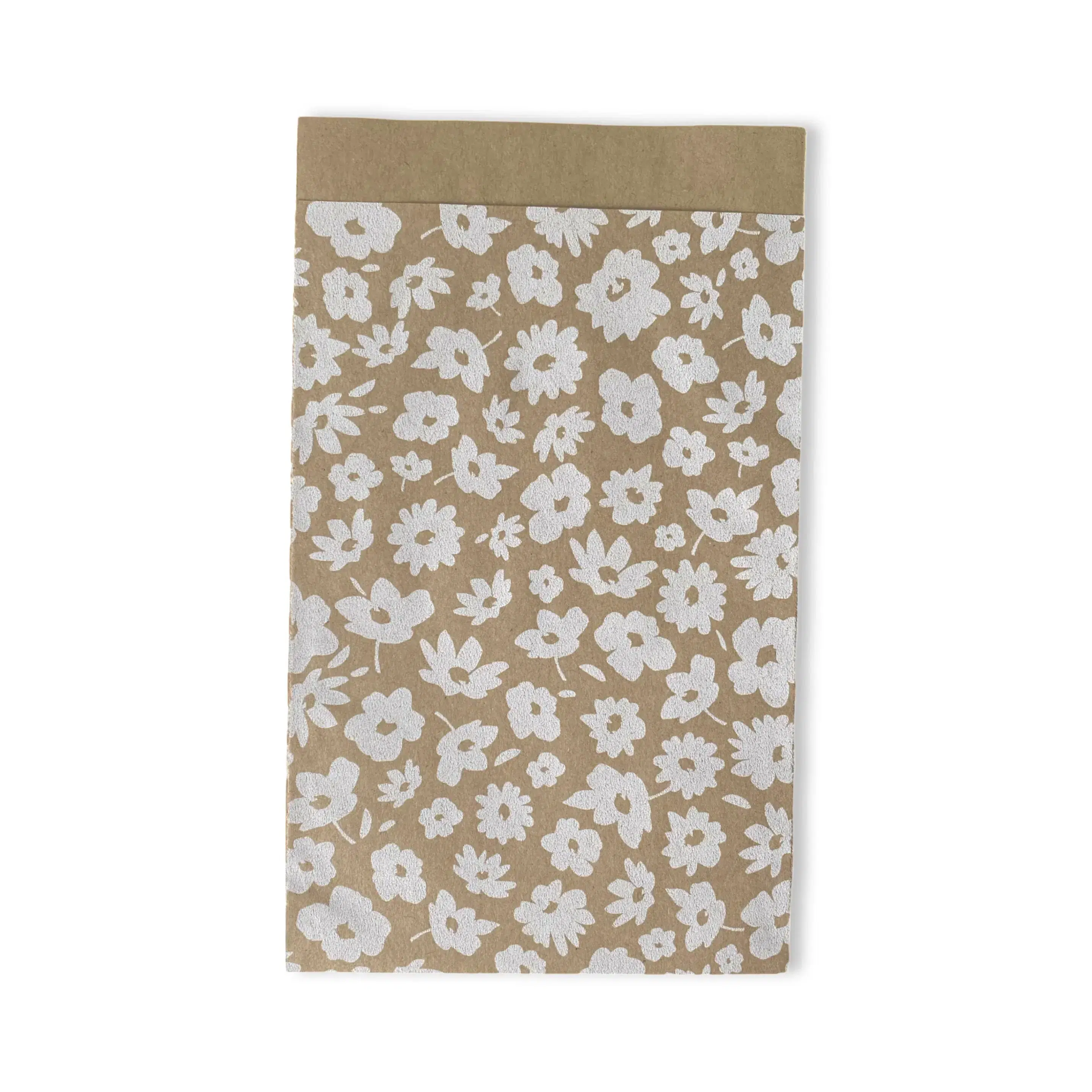 Papiertüte Braun Blumen 17x25mm
