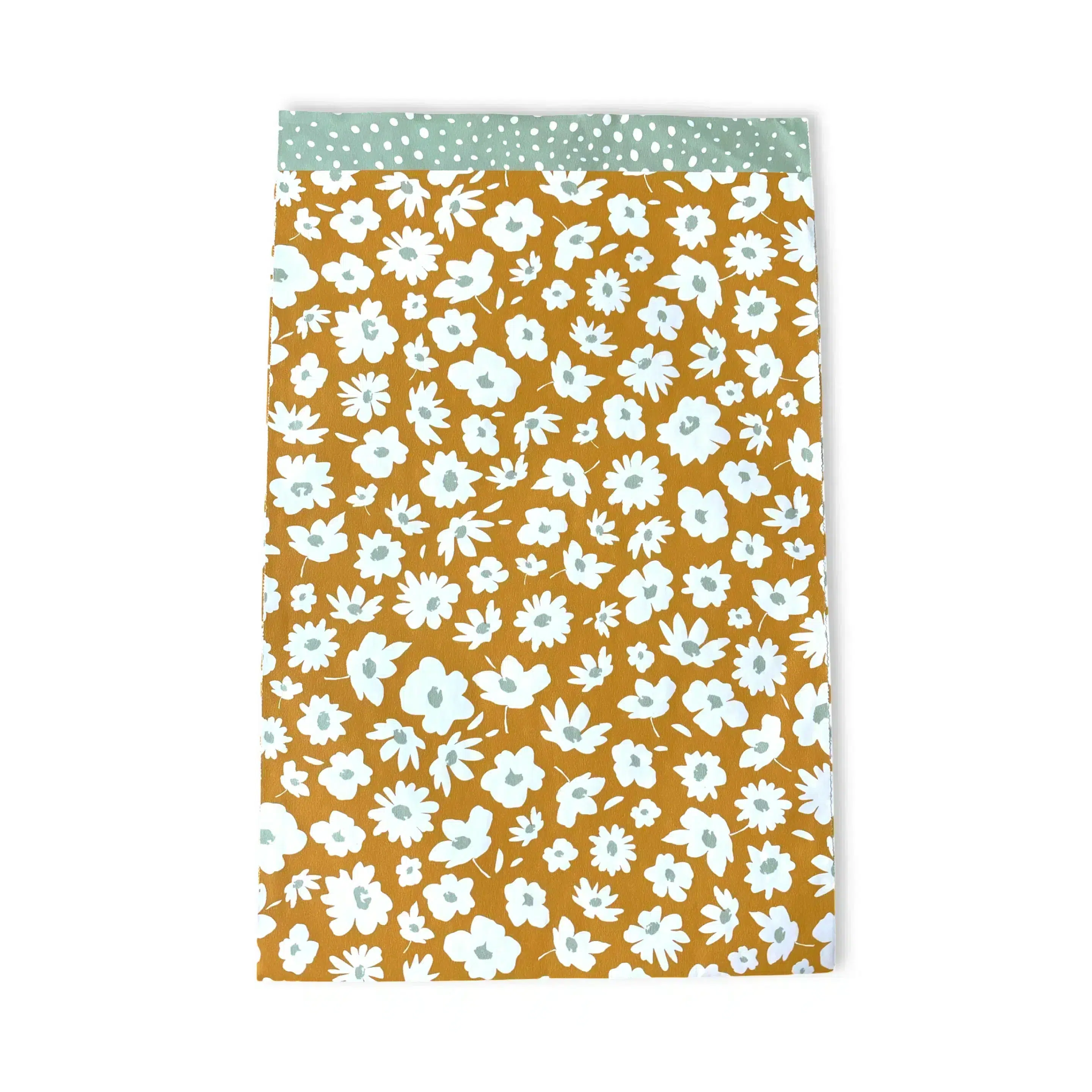 Papiertüte Gelb Blumen 17x25mm