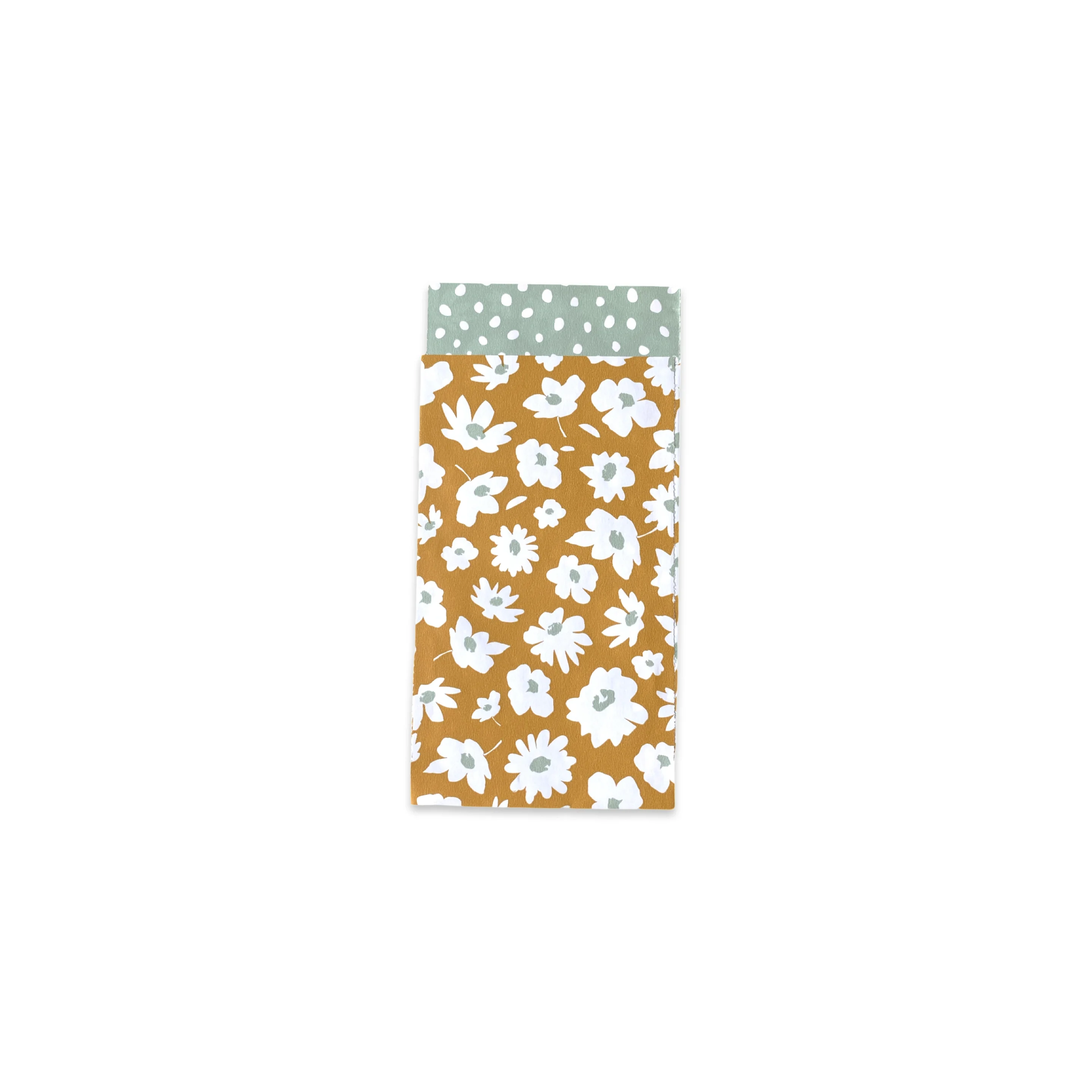 Papiertüte Gelb Blumen 7x13 cm