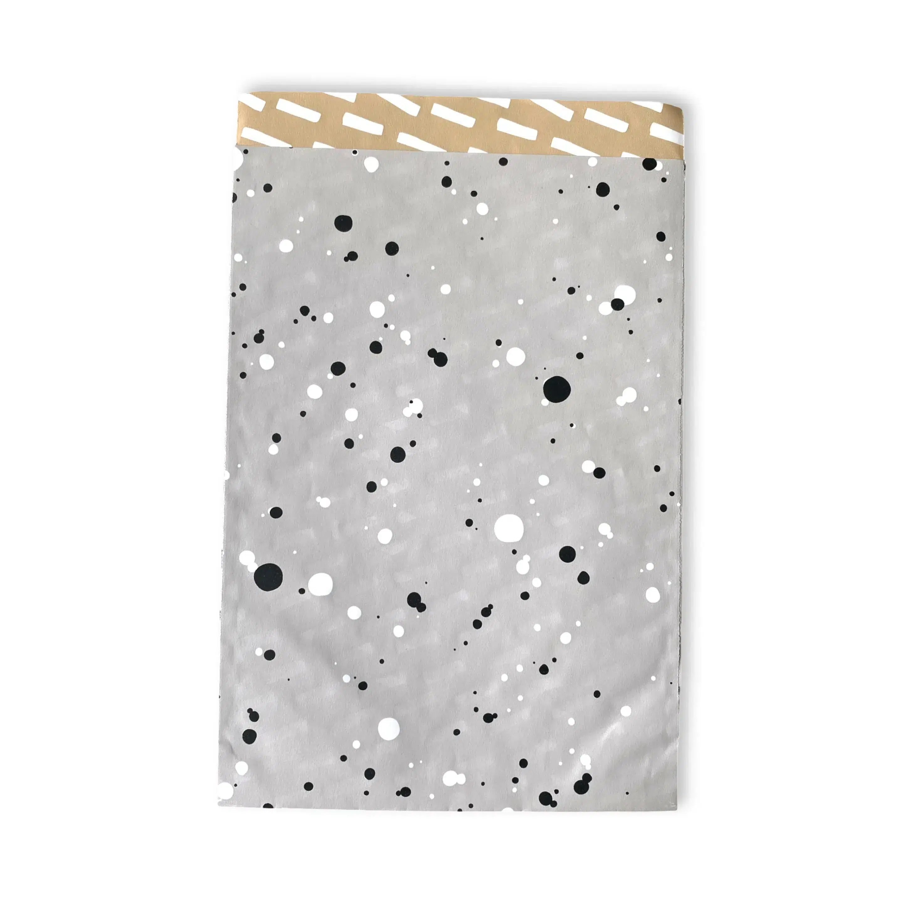 Papiertüte Grau Splash/ Gelb 17x25mm