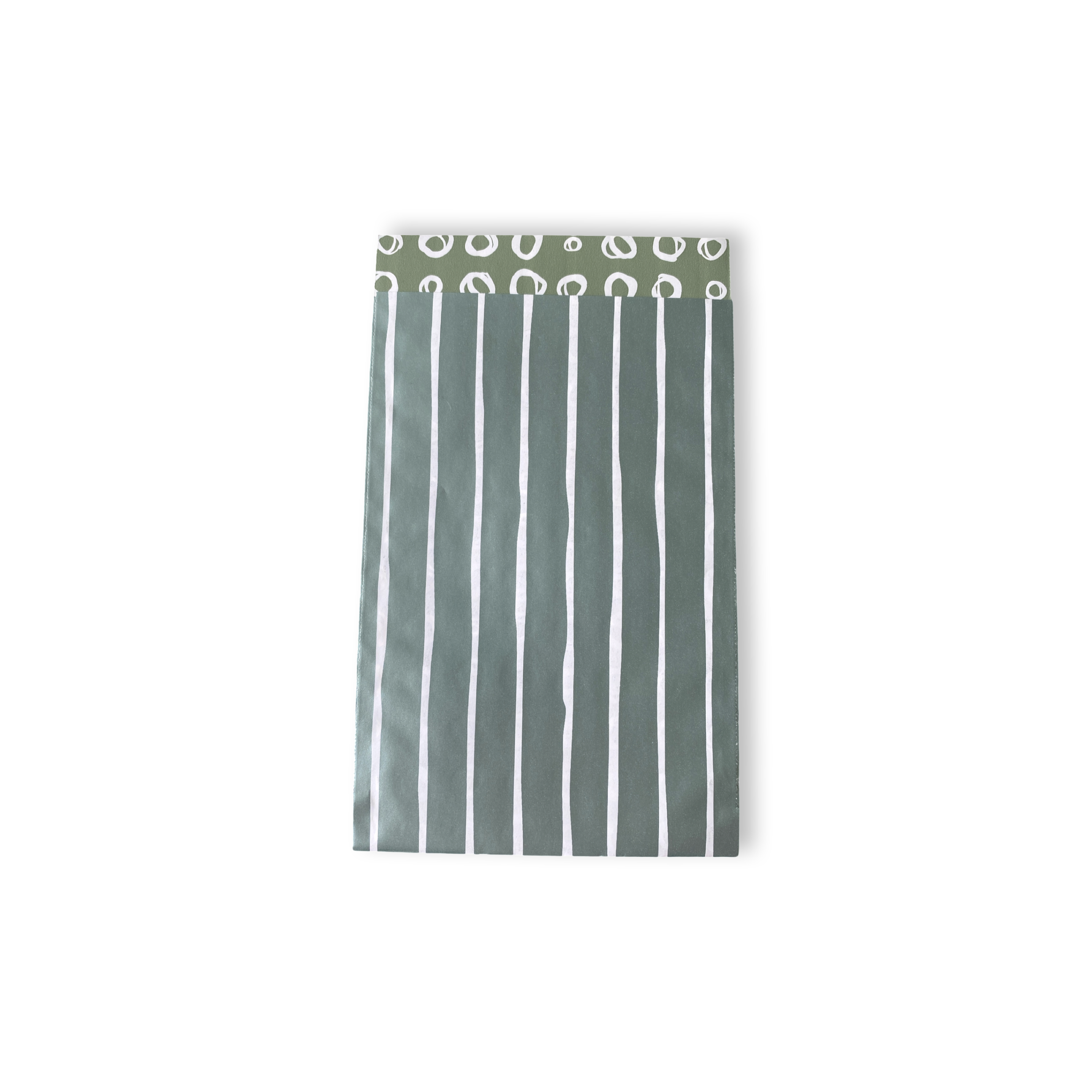 Papiertüte Petrol Metallic Stripes 12x19mm