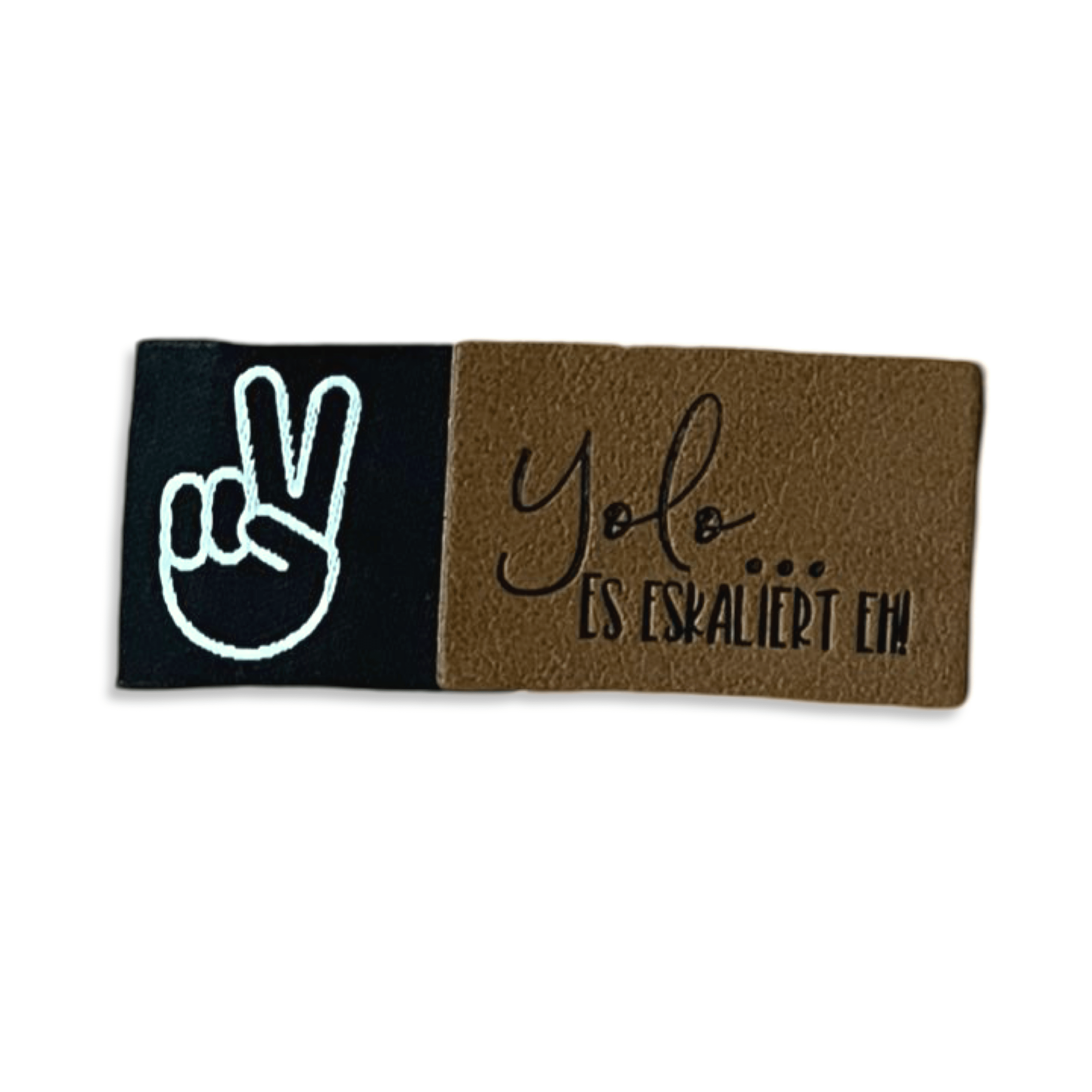 1Set Iron-on Lederlabel "wild child" und Weblabel "Letz fetz"