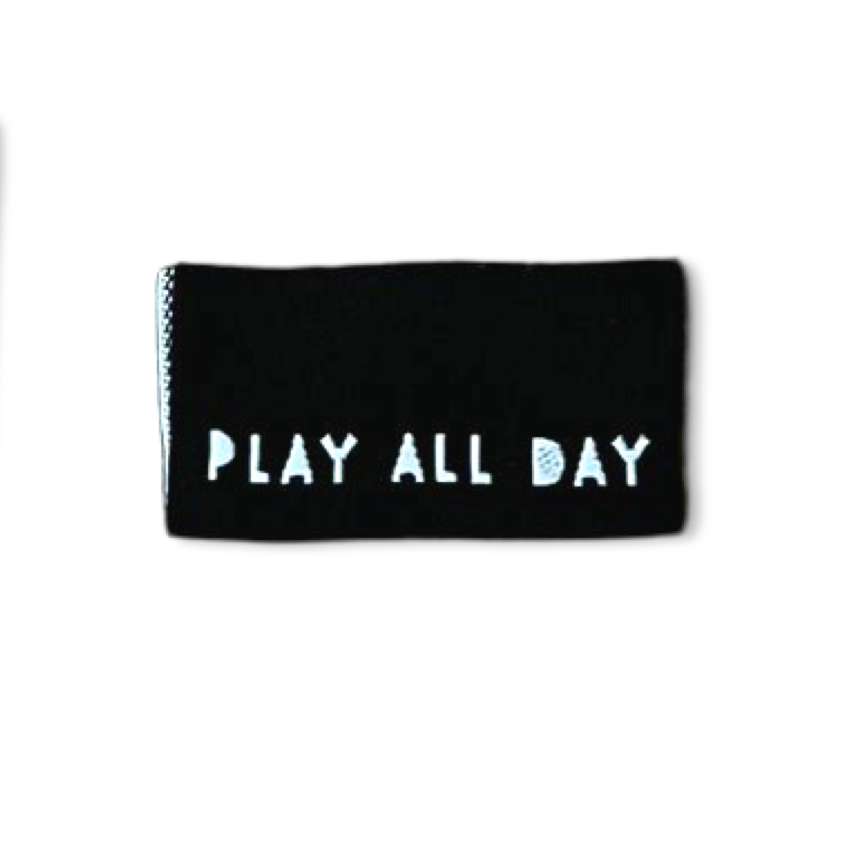 2Stk. Weblabels "Play all day" schwarz