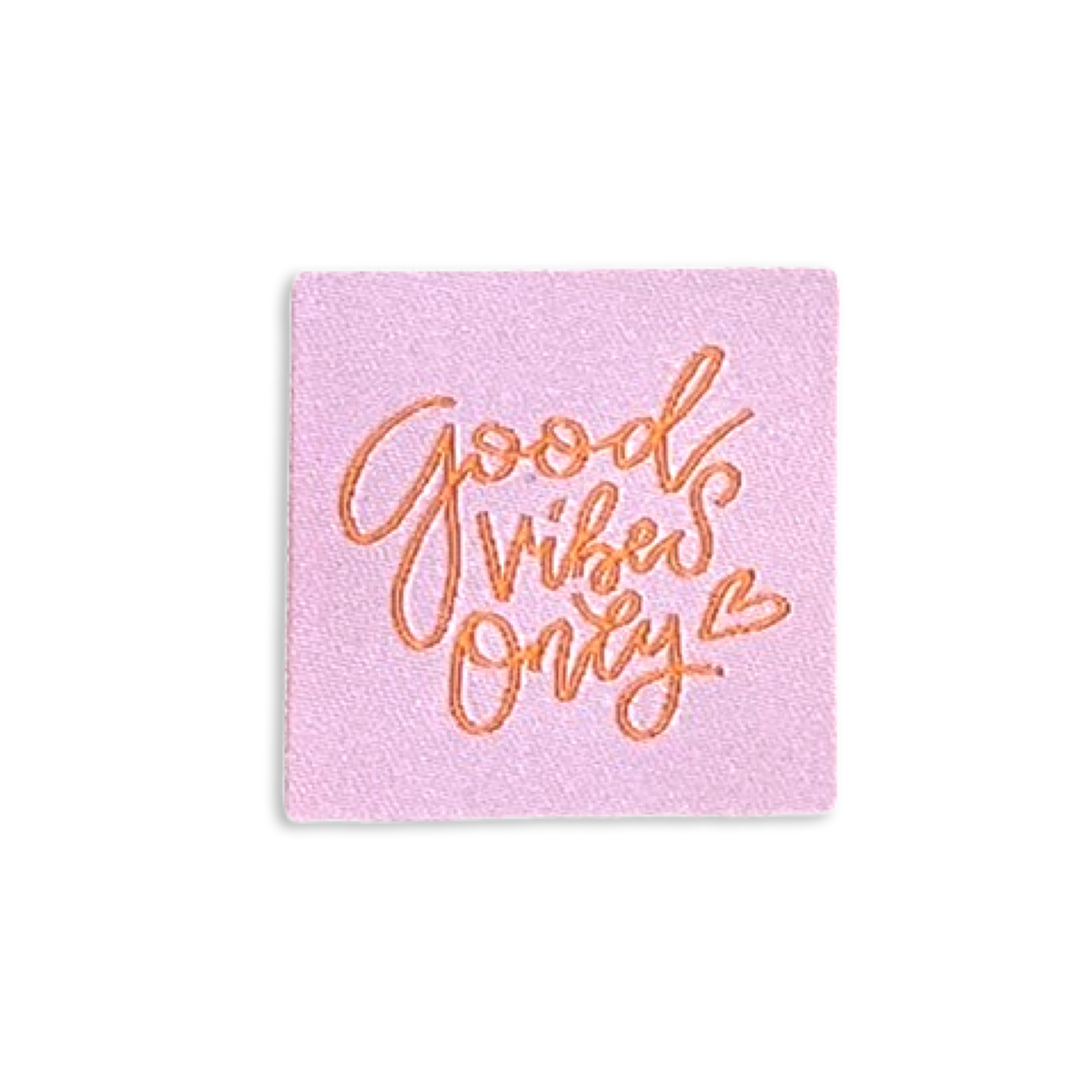 2Stk. Iron-on Web-Patch "Good vibes only" lila