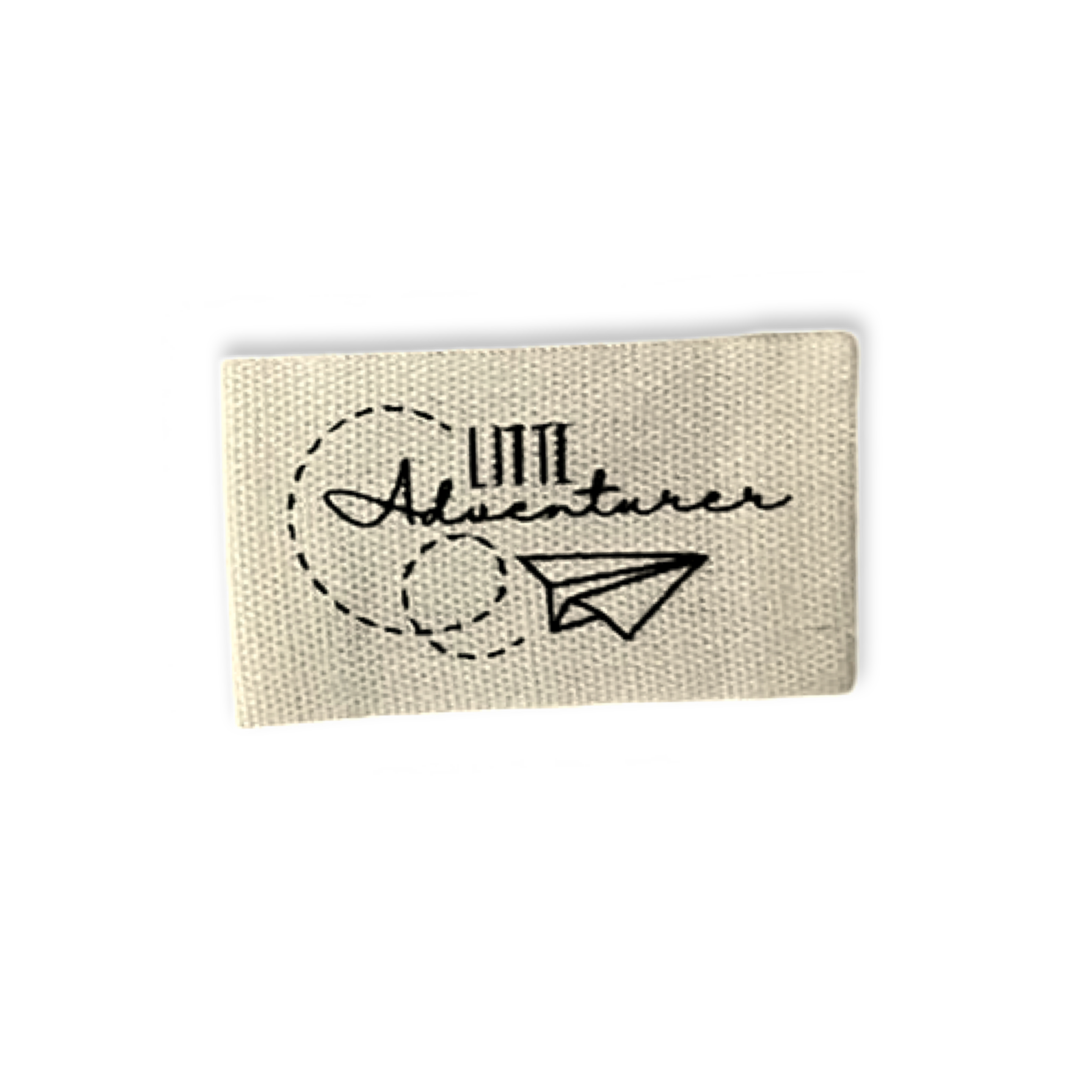 2 Baumwoll-Labels "little adventurer"