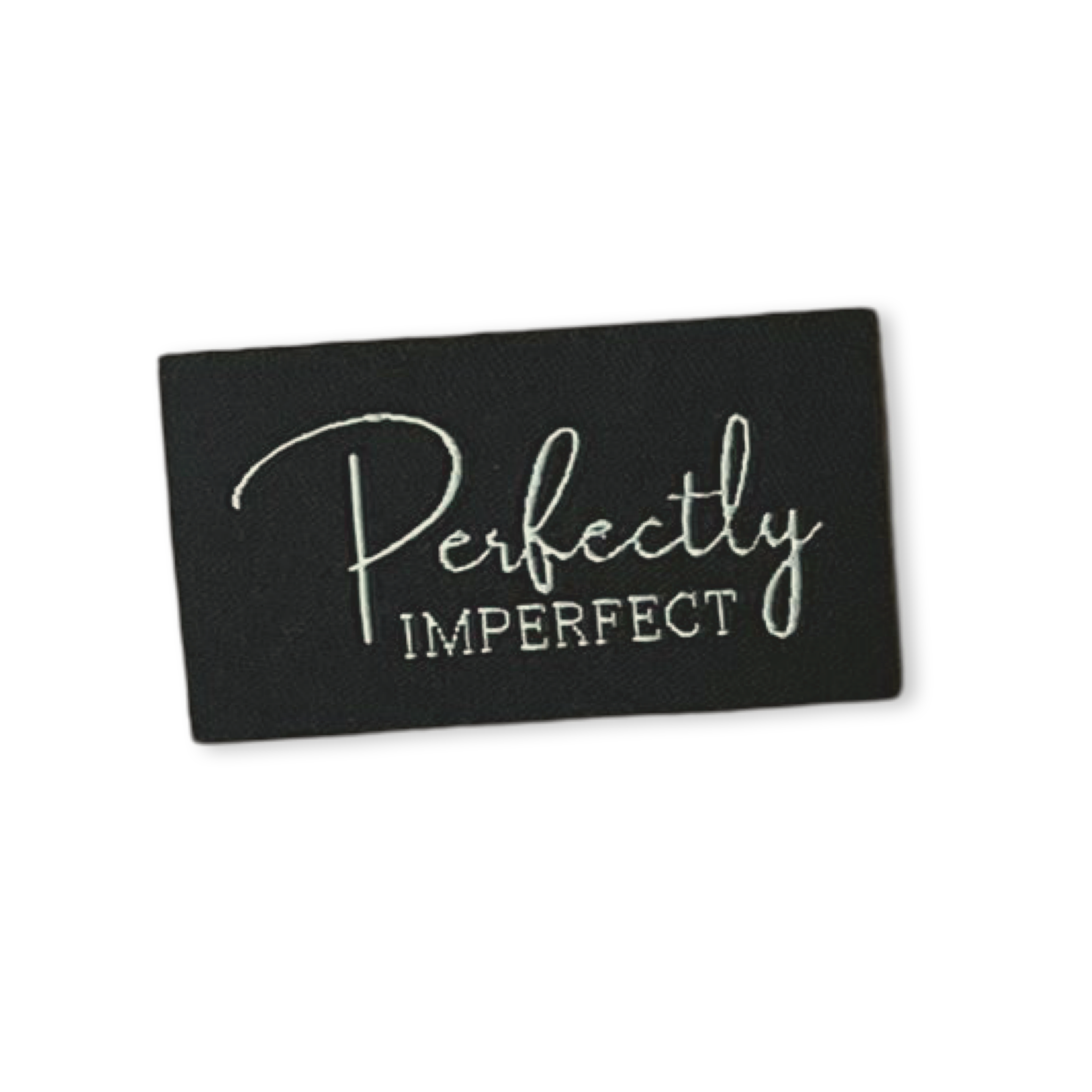 2Stk. Weblabels "Perfectly Imperfect" schwarz