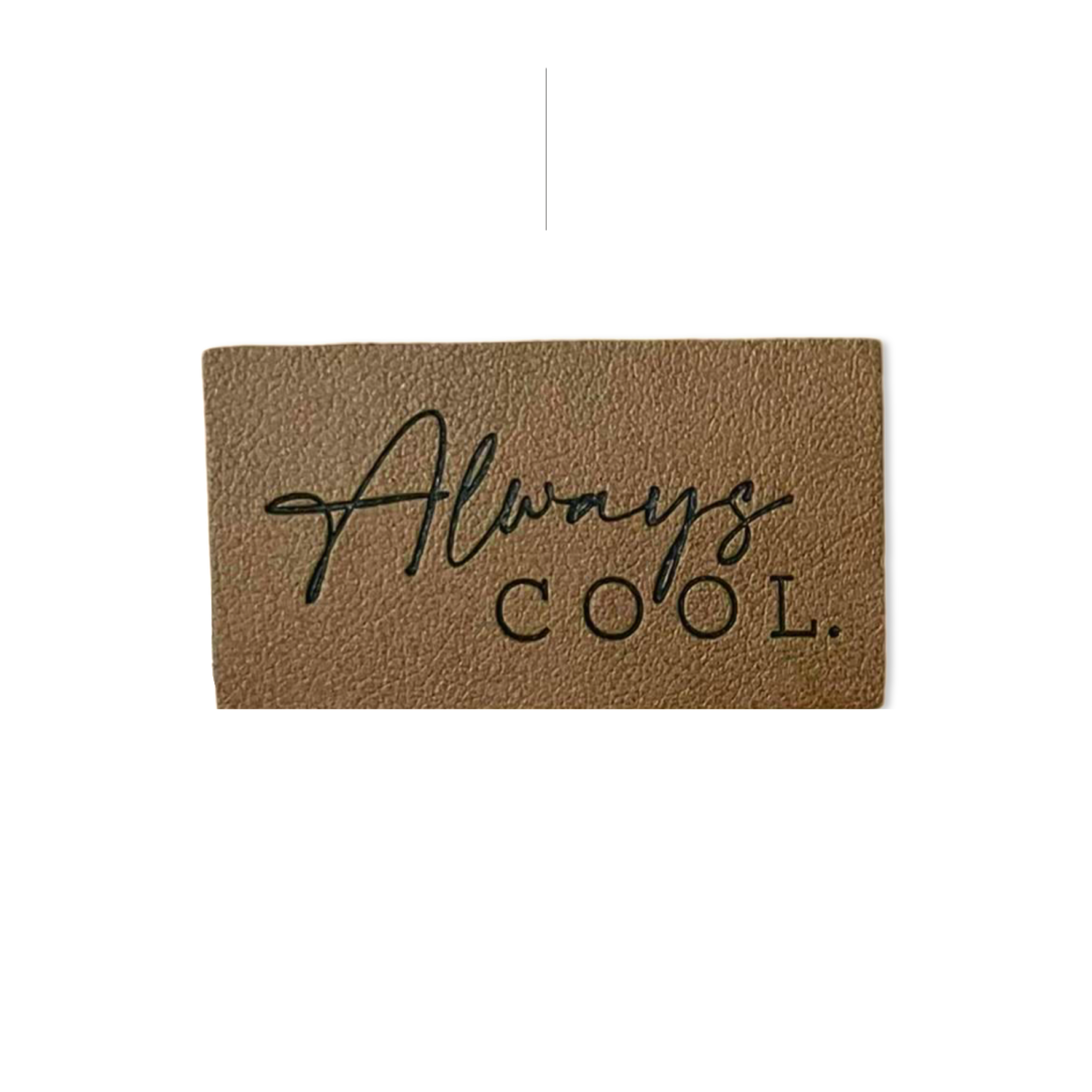 2 Aufnäher Iron-on Kunstlederlabel "Always cool"