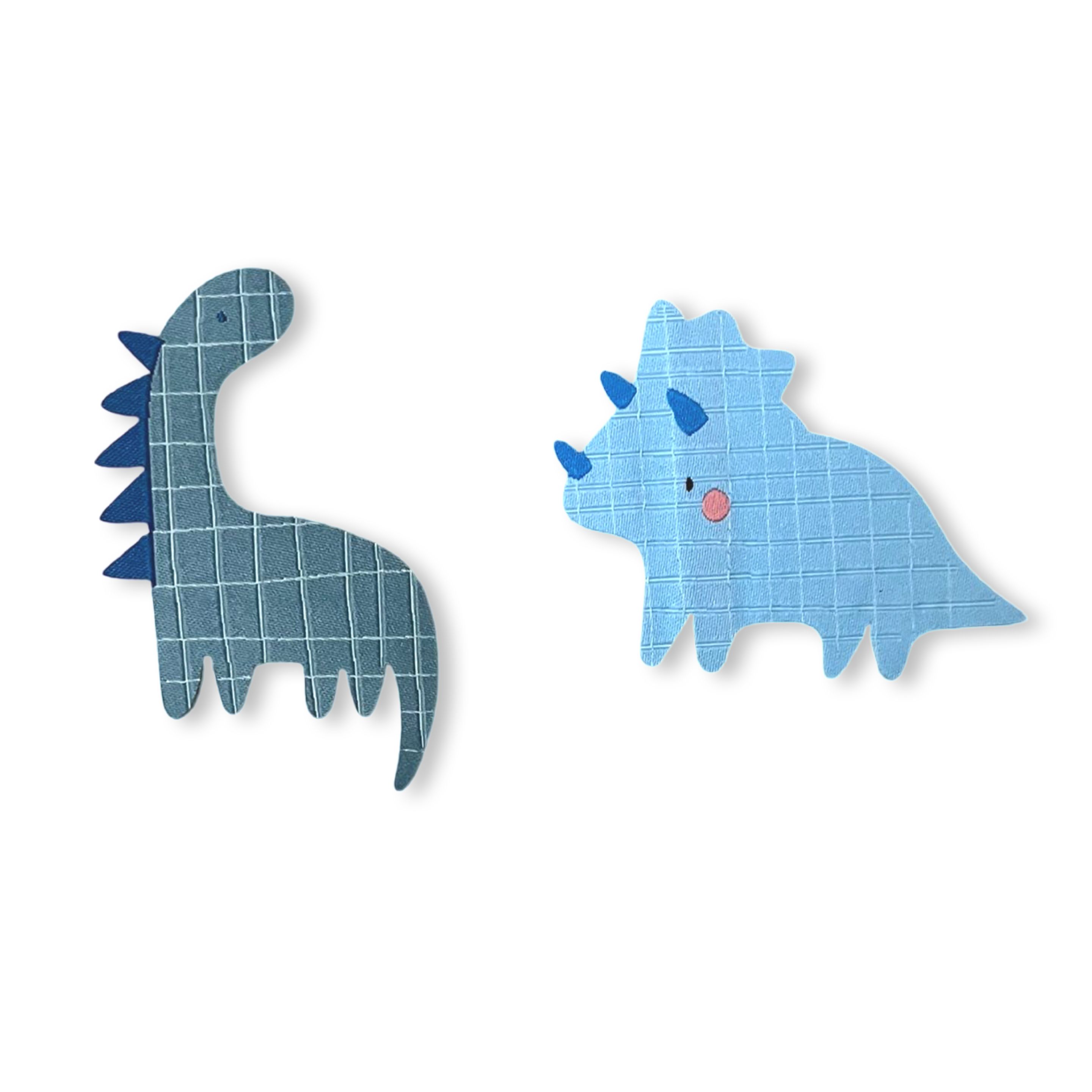 1Set Iron-on Weblabel "Dino Langhals " und Iron-on Weblabel "Dino Triceratops"