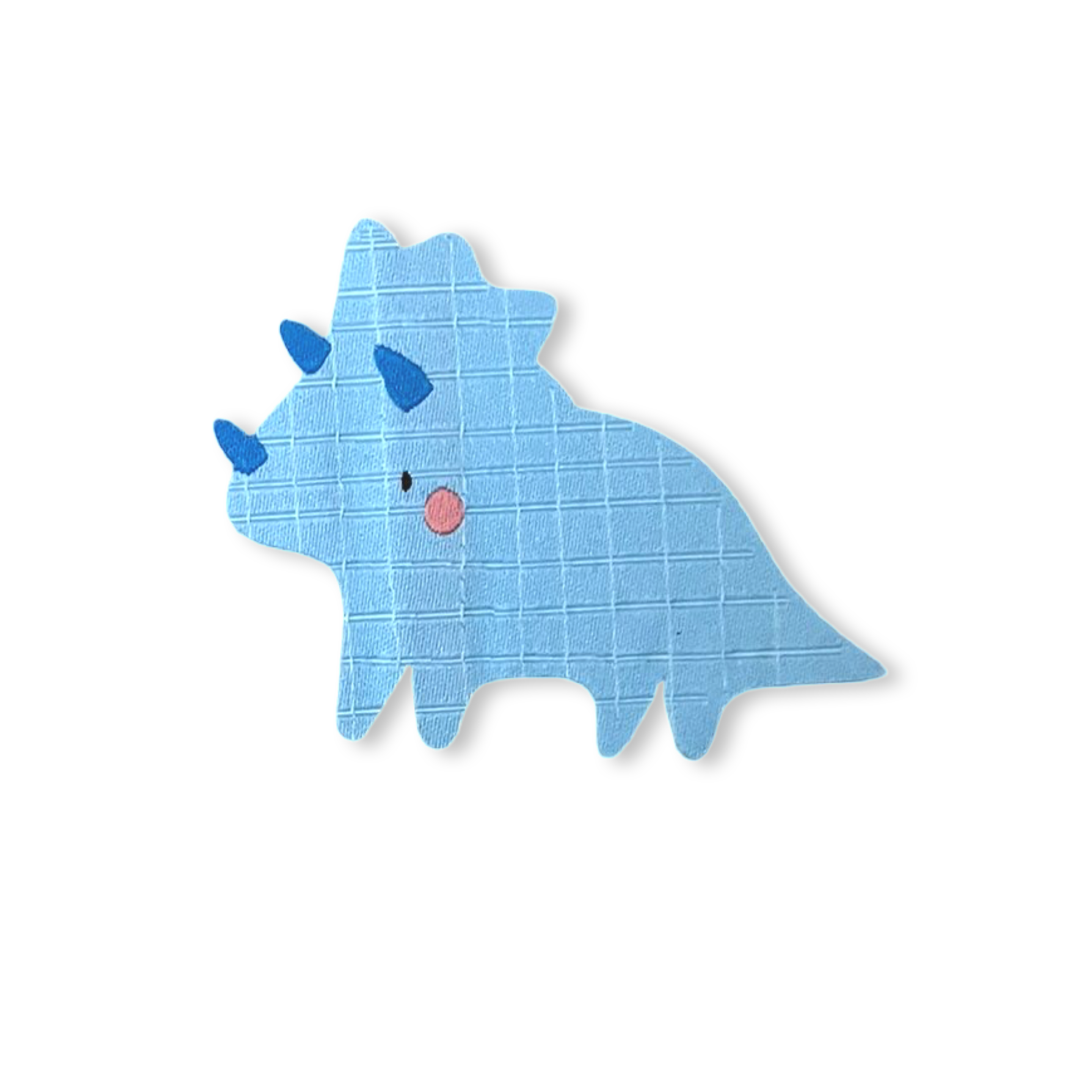 2Stk. Iron-on Weblabel "Dino Triceratops"