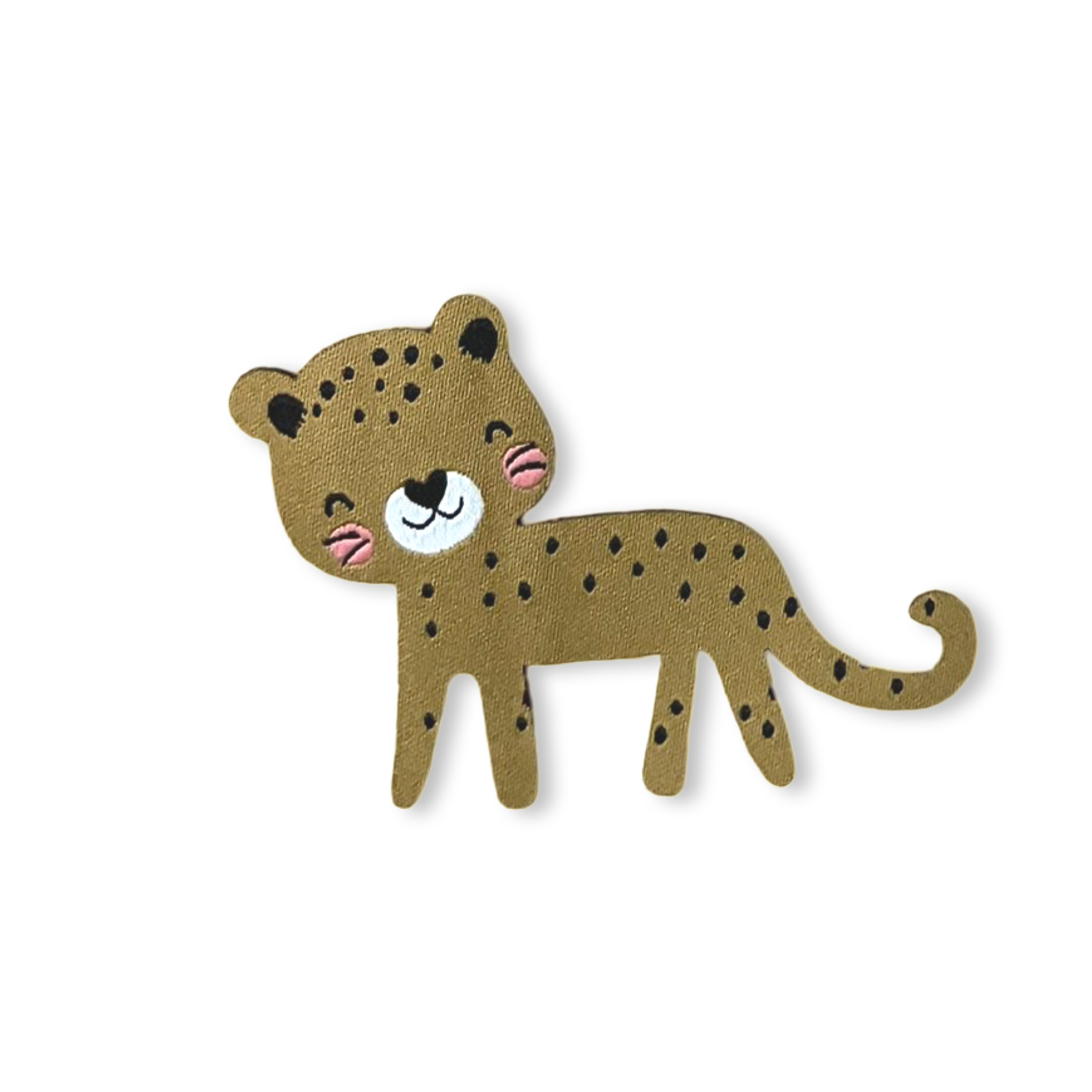 2Stk. Iron-on Weblabel "Leopard"