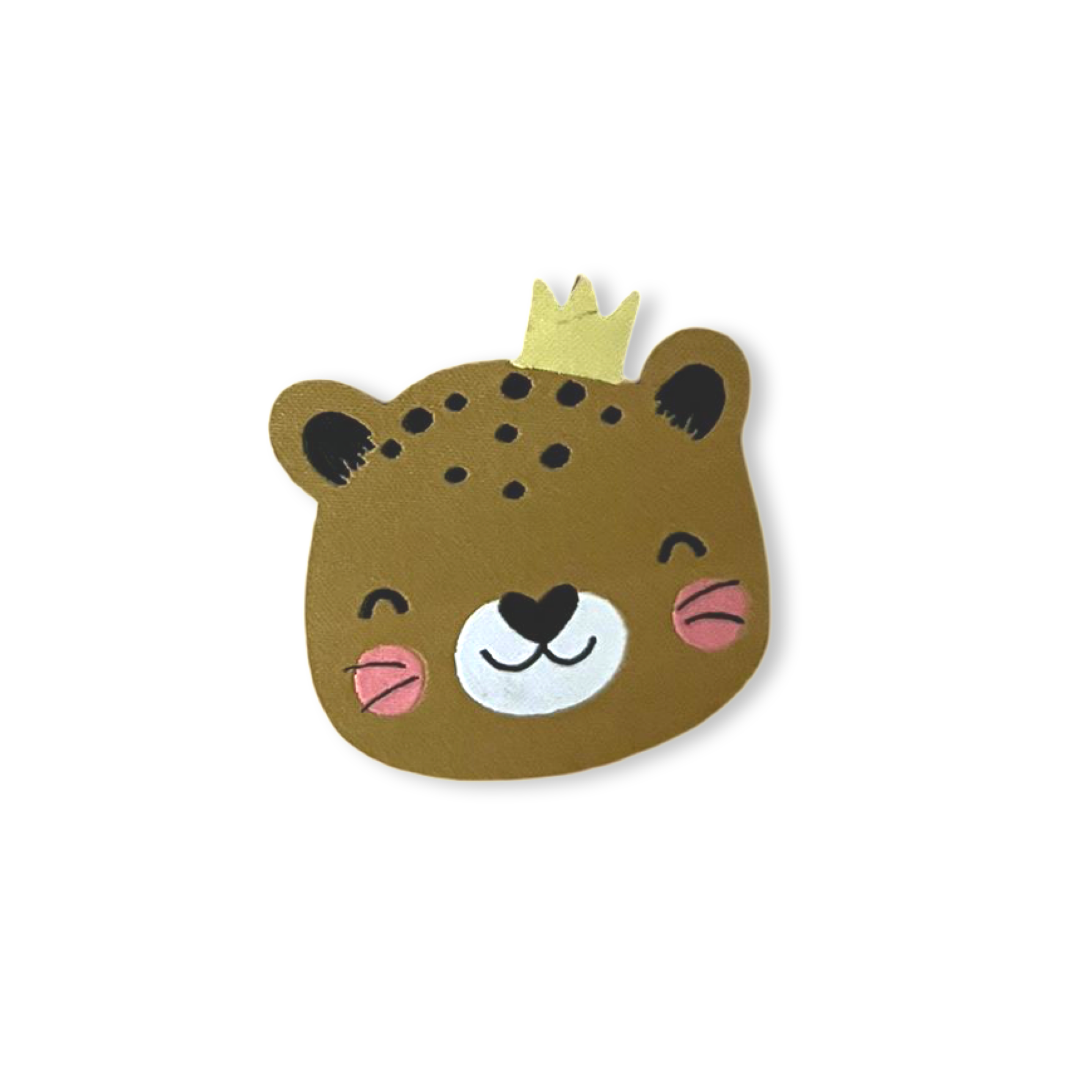 2Stk. Iron-on Weblabel "Leopard Kopf"