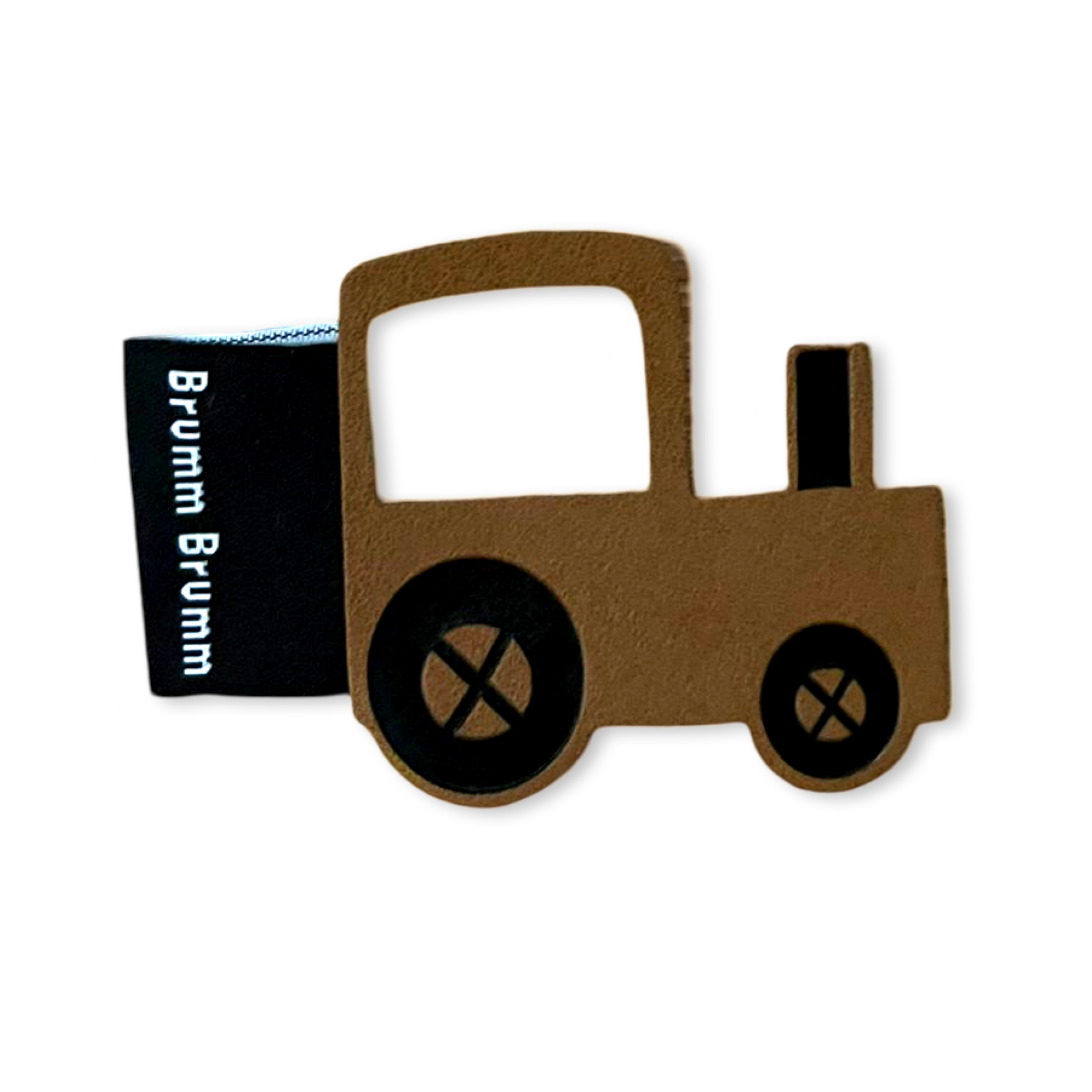 1Set Iron-on Lederlabel "Traktor" und Weblabel "brumm brumm"