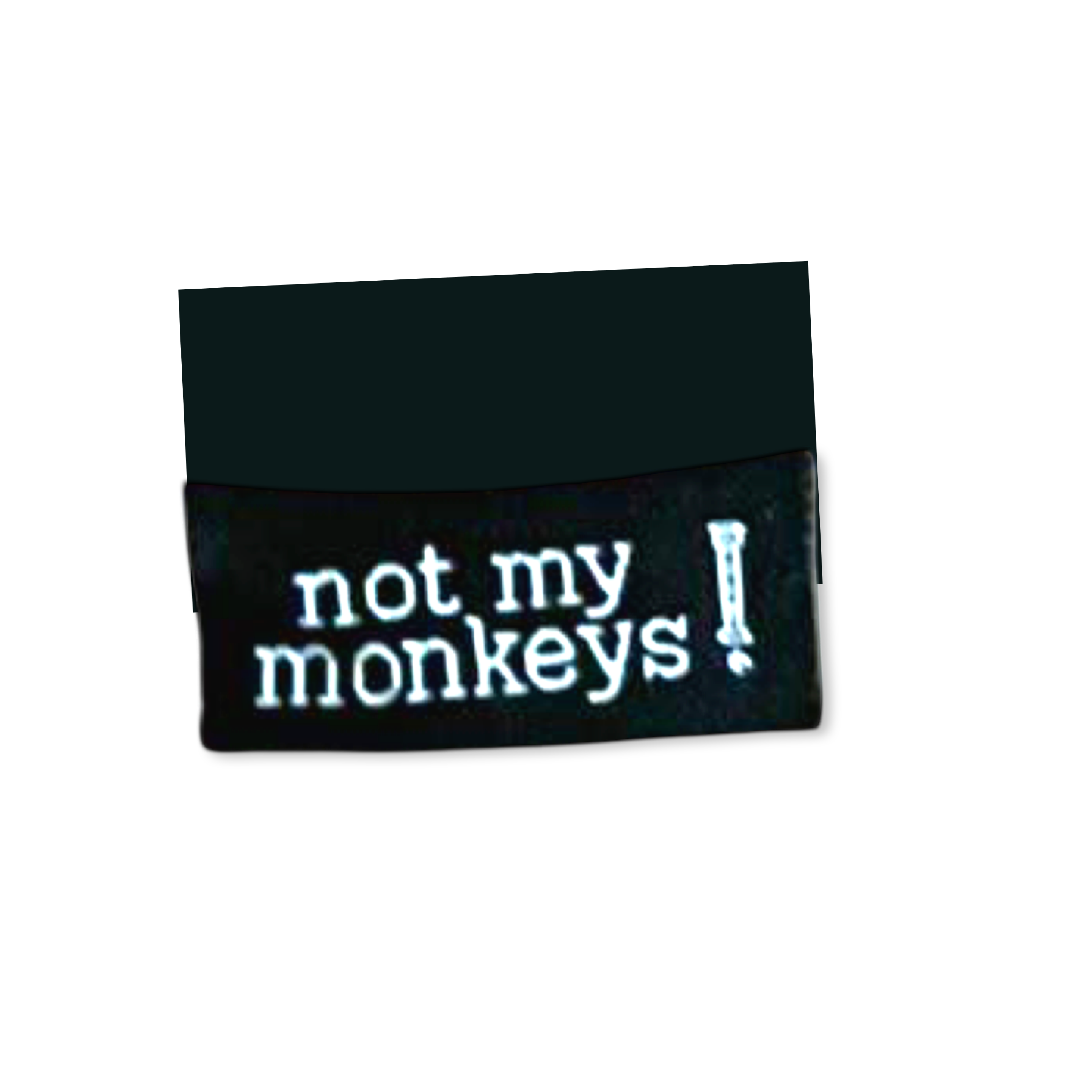 2Stk. Weblabels "not my monkeys" schwarz