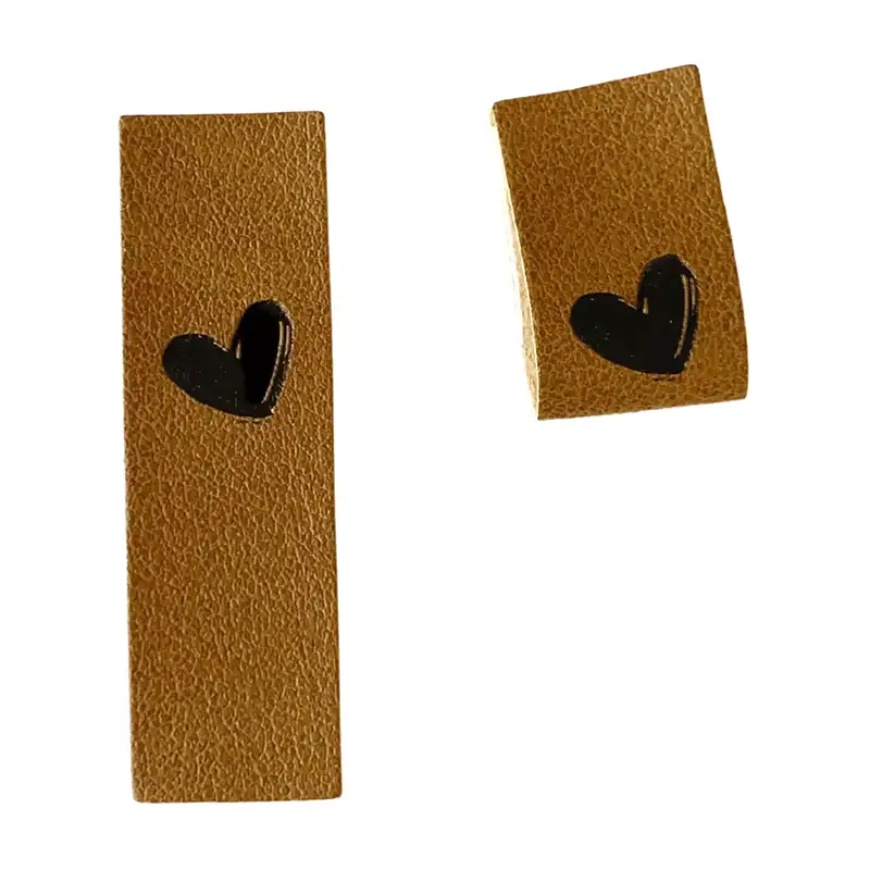 Aufnäher Kunstleder Herz