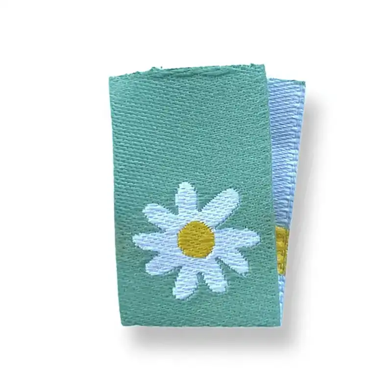 Weblabel Gänseblümchen grün