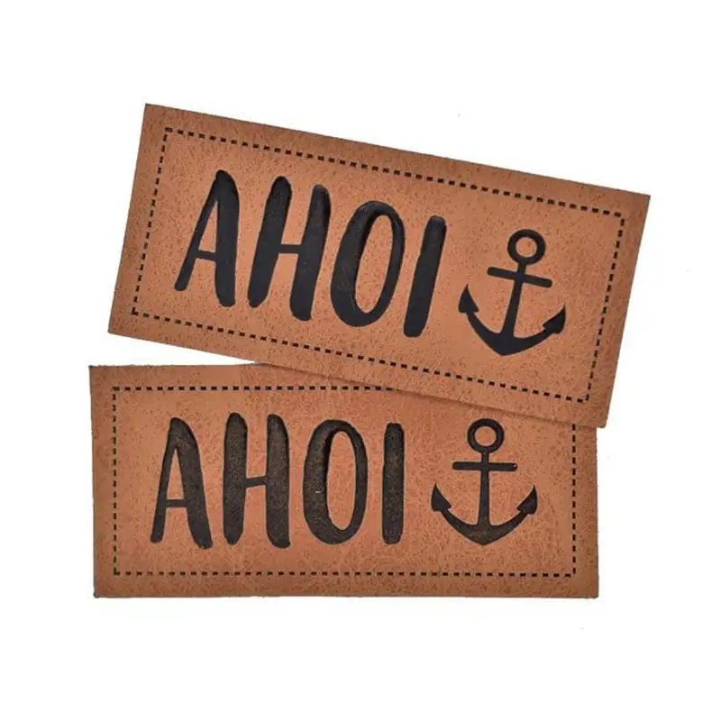 Aufnäher Kunstleder Label Ahaoi