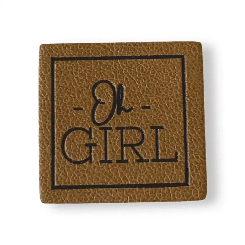 Aufnäher Kunstleder Oh girl