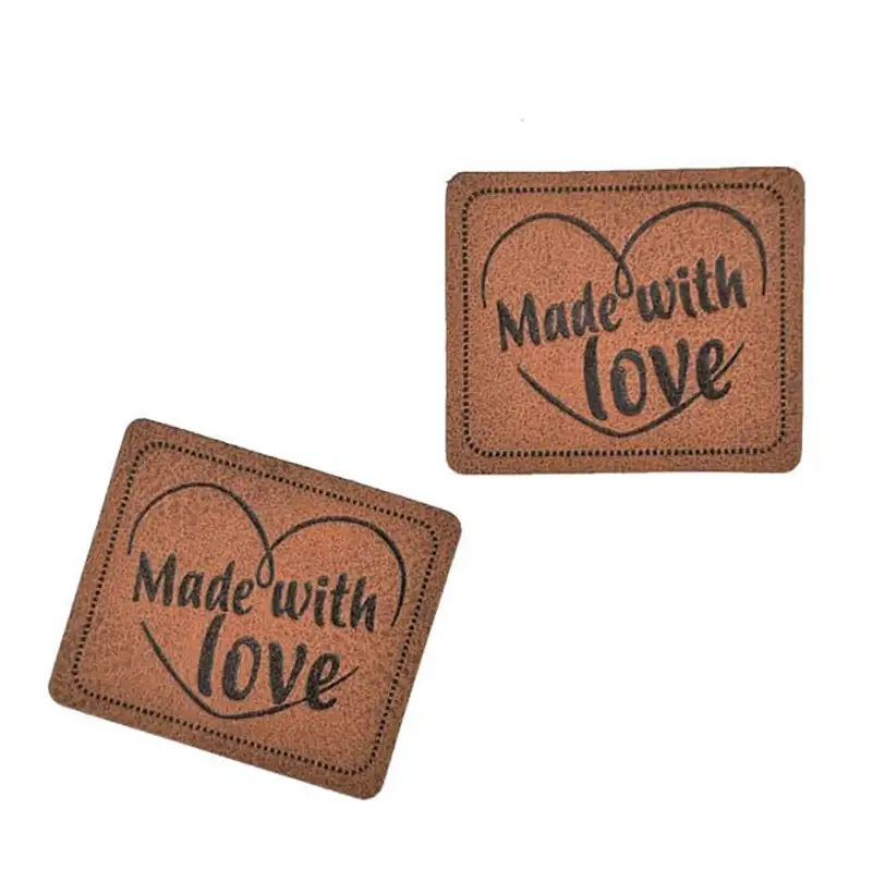Aufnäher Kunstleder Made with love