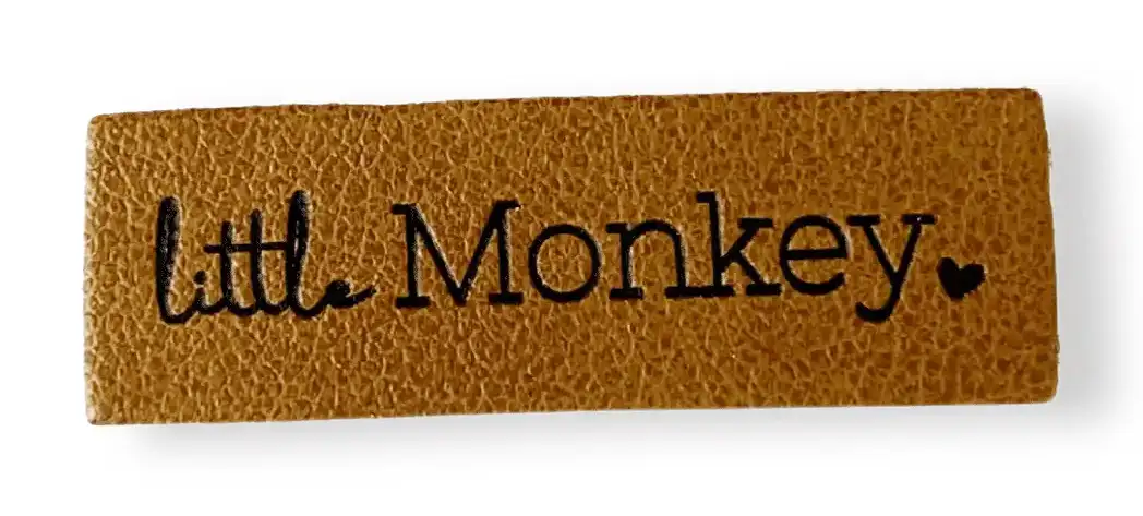 Aufnäher Kunstleder little monkey
