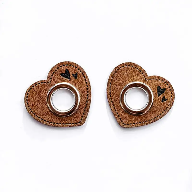 Ösenpatches Herz dunkelbraun