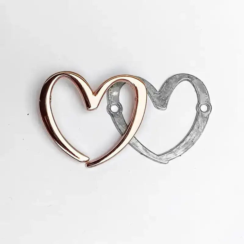 Metalllabel Herz groß rosegold