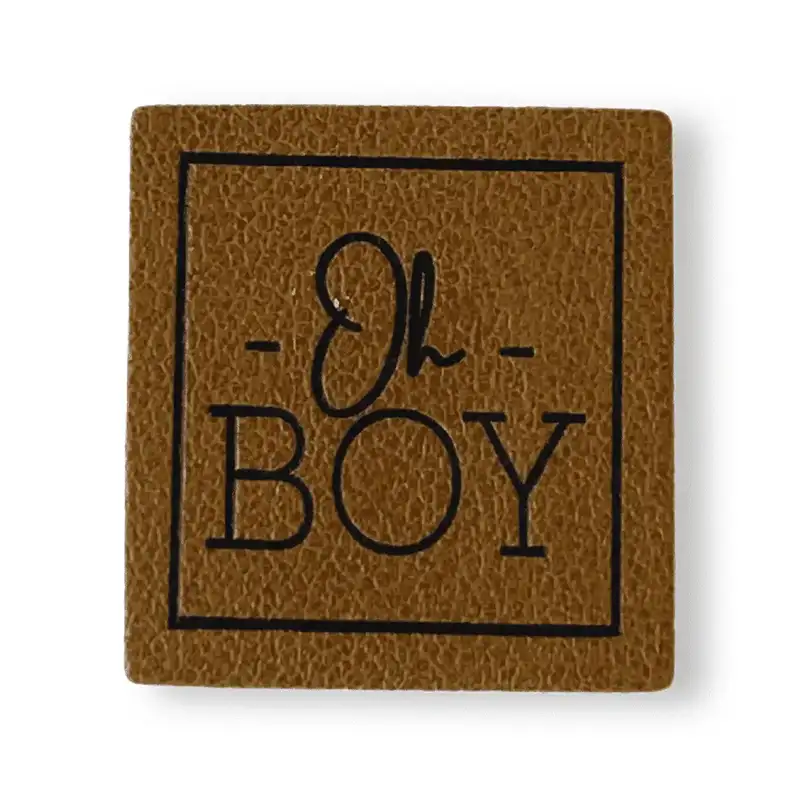 Aufnäher Kunstleder Oh Boy