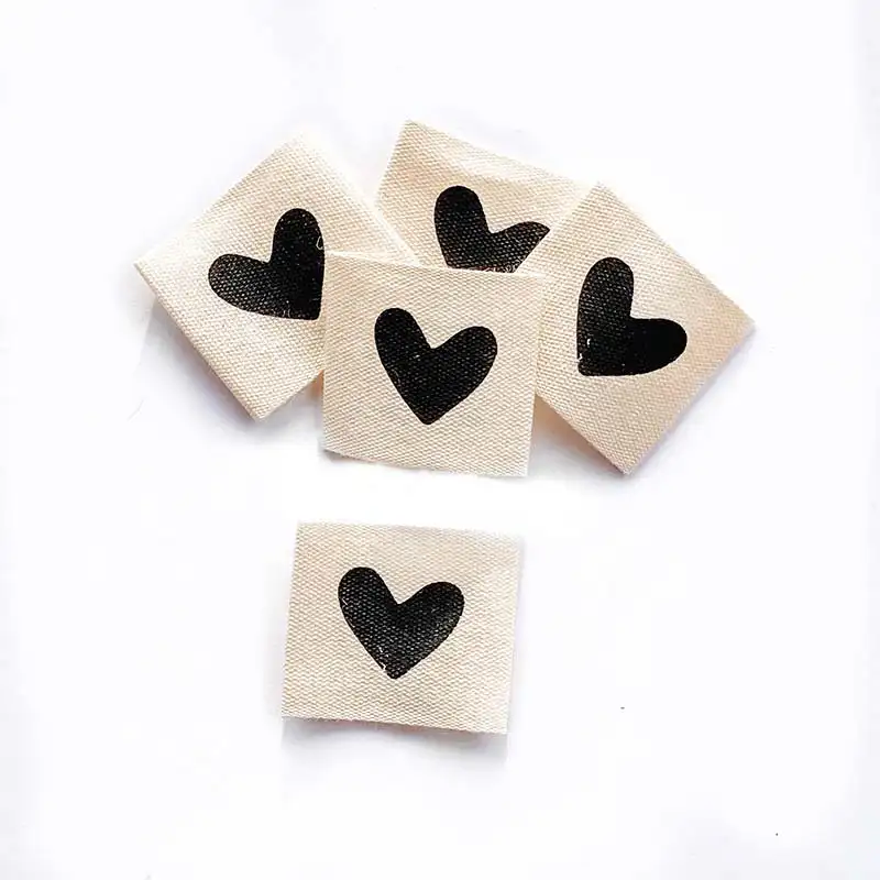 Baumwoll-Labels Herz