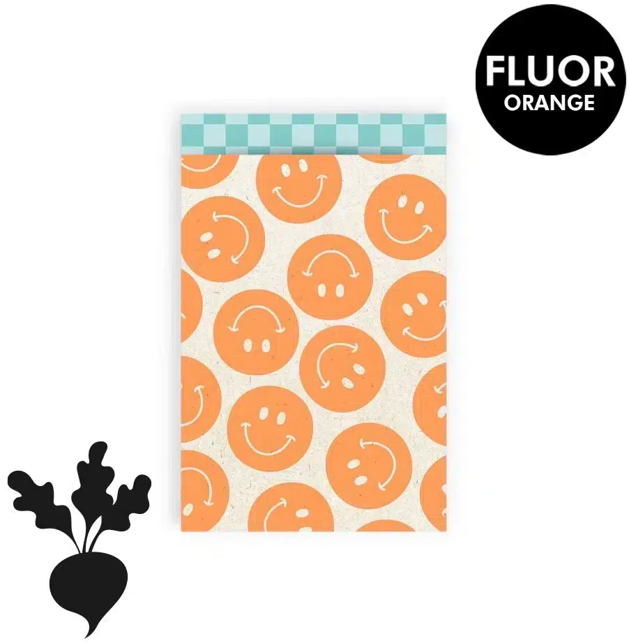 Papiertüte Smiley petrol 12x19mm