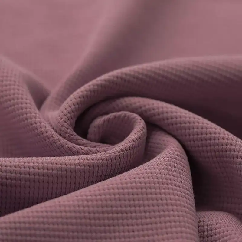 Waffelstrick-Jersey-Stoff Altmauve ideal zum Nähen für Baby- und Kinderkleidung.