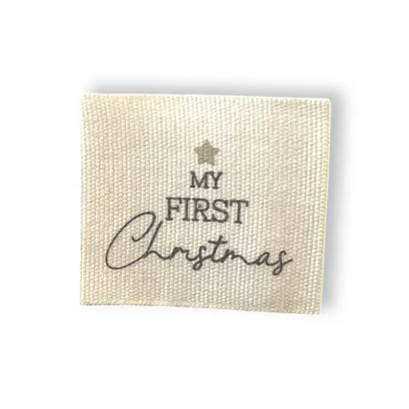 Aufnäher Baumwoll-Label My first Christmas